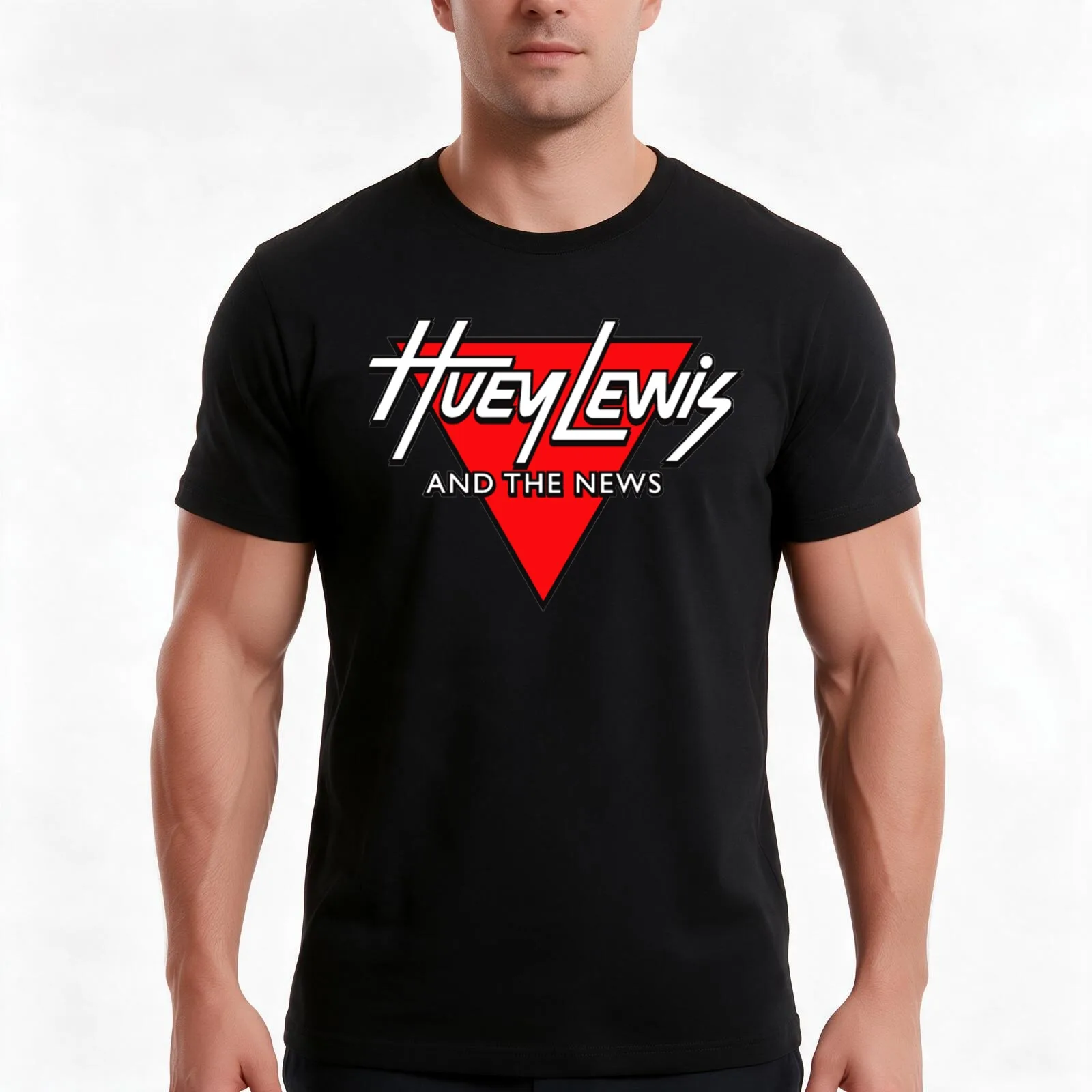 Huey Lewis - Band Legend T-Shirt, Summer Casual Cotton Tee, Oversized Streetwear Tops, Vintage Graphic Print, Unisex Men Women