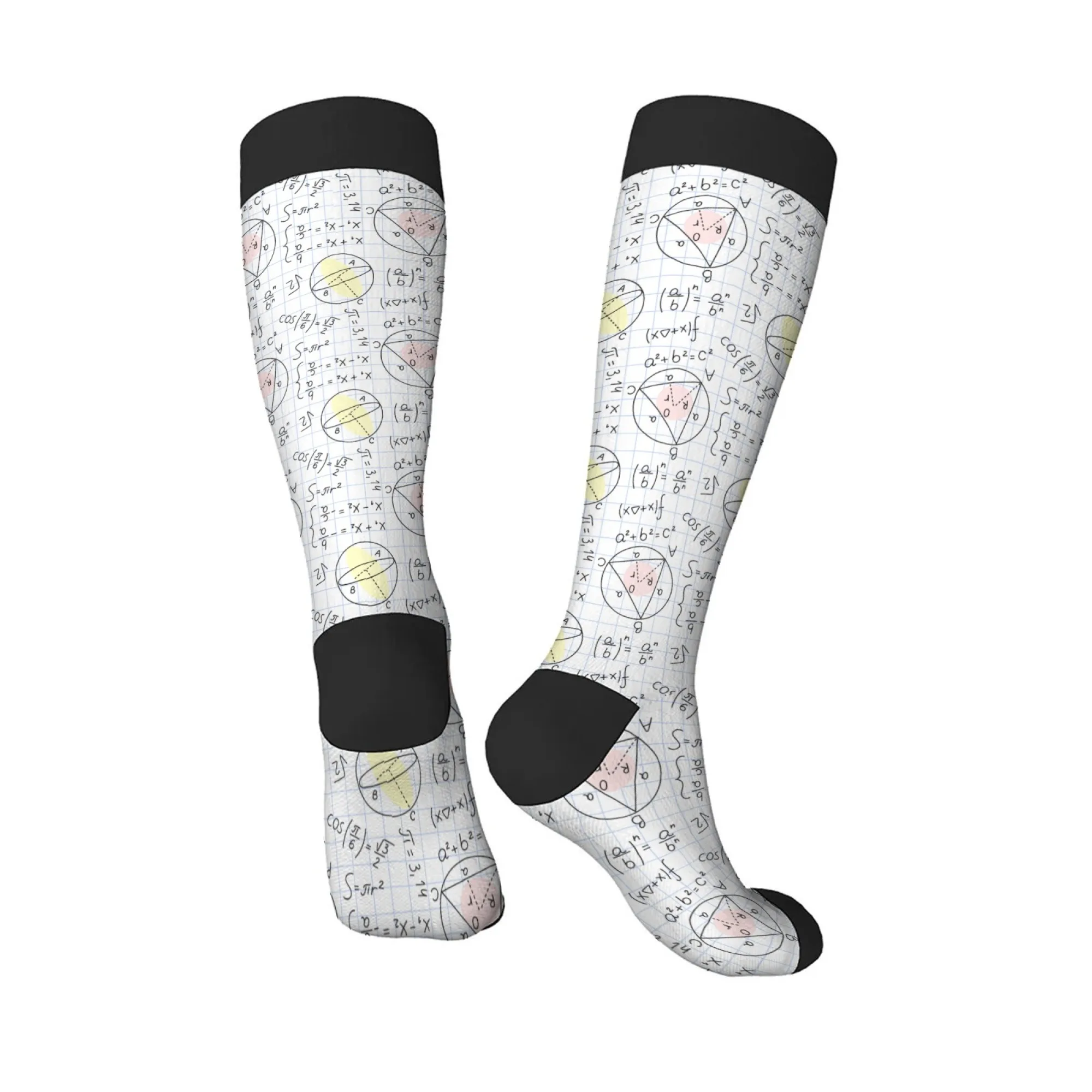Mathematical function formula socks novel funny happy compression socks comfortable warm leisure sports stockings unisex gift