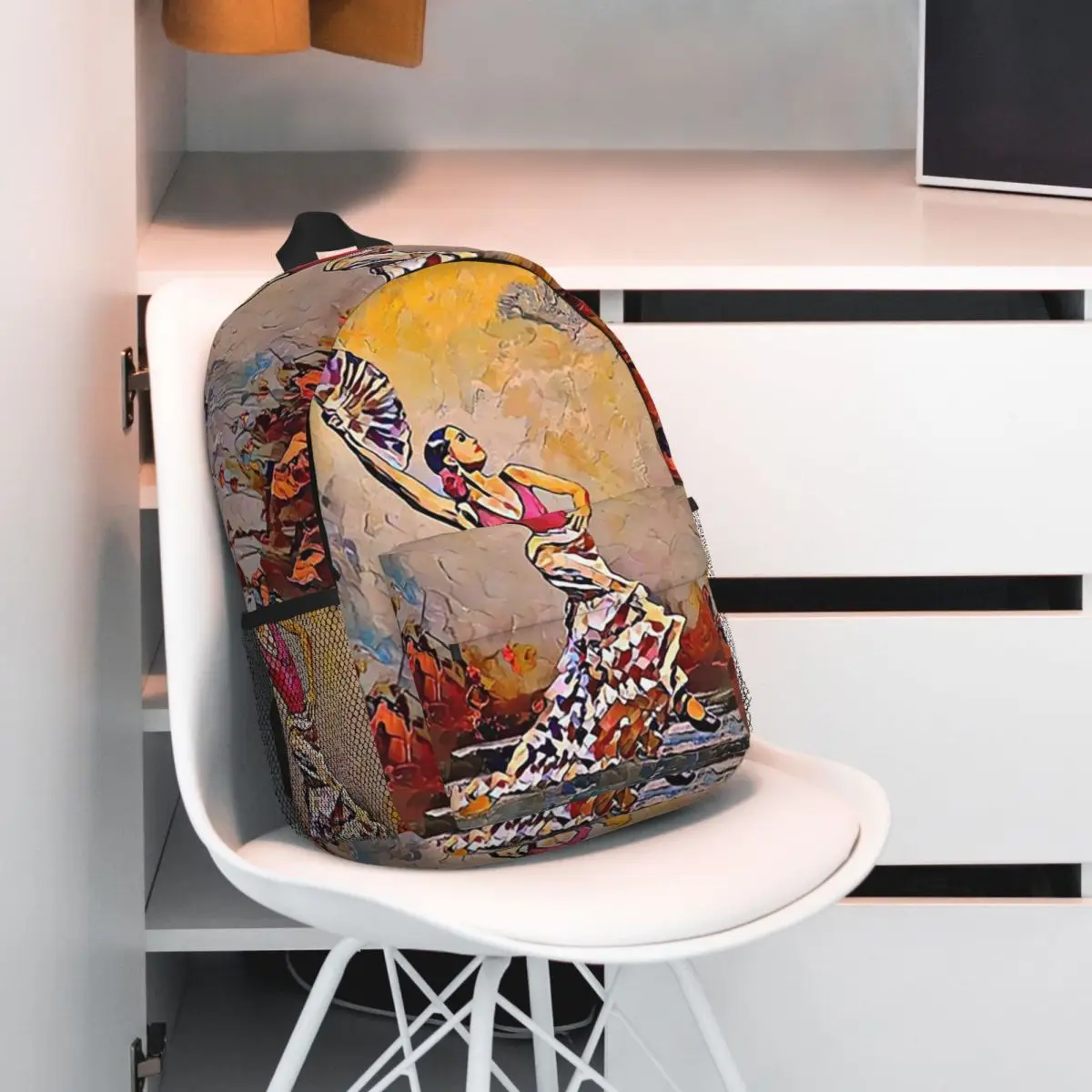 A Woman With Flamenco Touch Dance Backpack Student BookBag Children School Bag Computer Shoulder Bags for Boys Girls