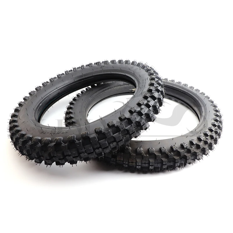 Off-Road Tires 90/100-14 70/100-17 with Tubes for Dirt Pit Bike Dirt Bike Motocross 14 Inch 17 Inch Front and Rear Wheels