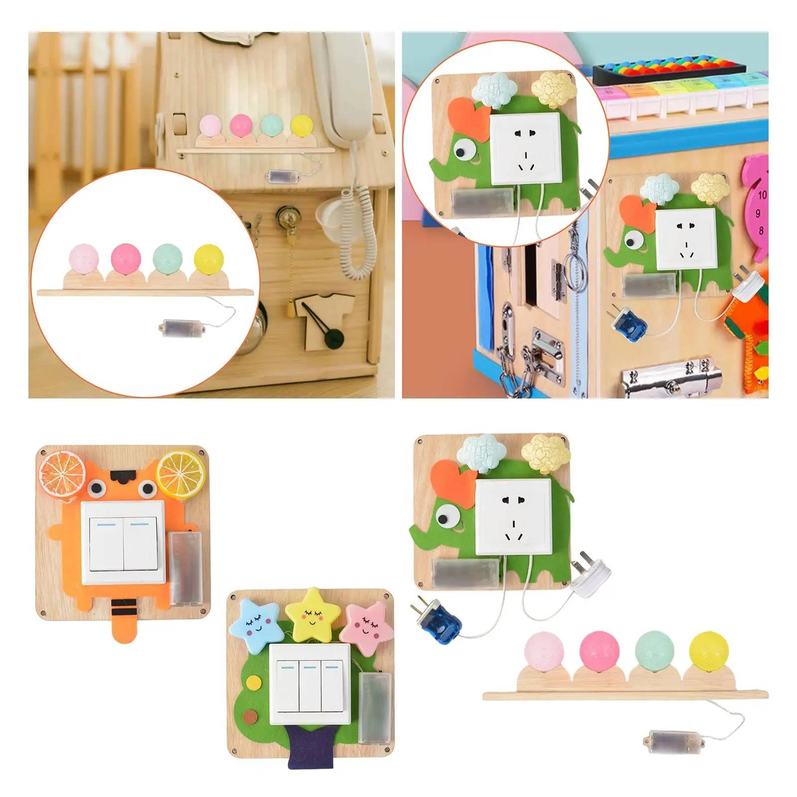 Baby Busy Board Accessories Children Learning Skill Toy Indoor Play Game