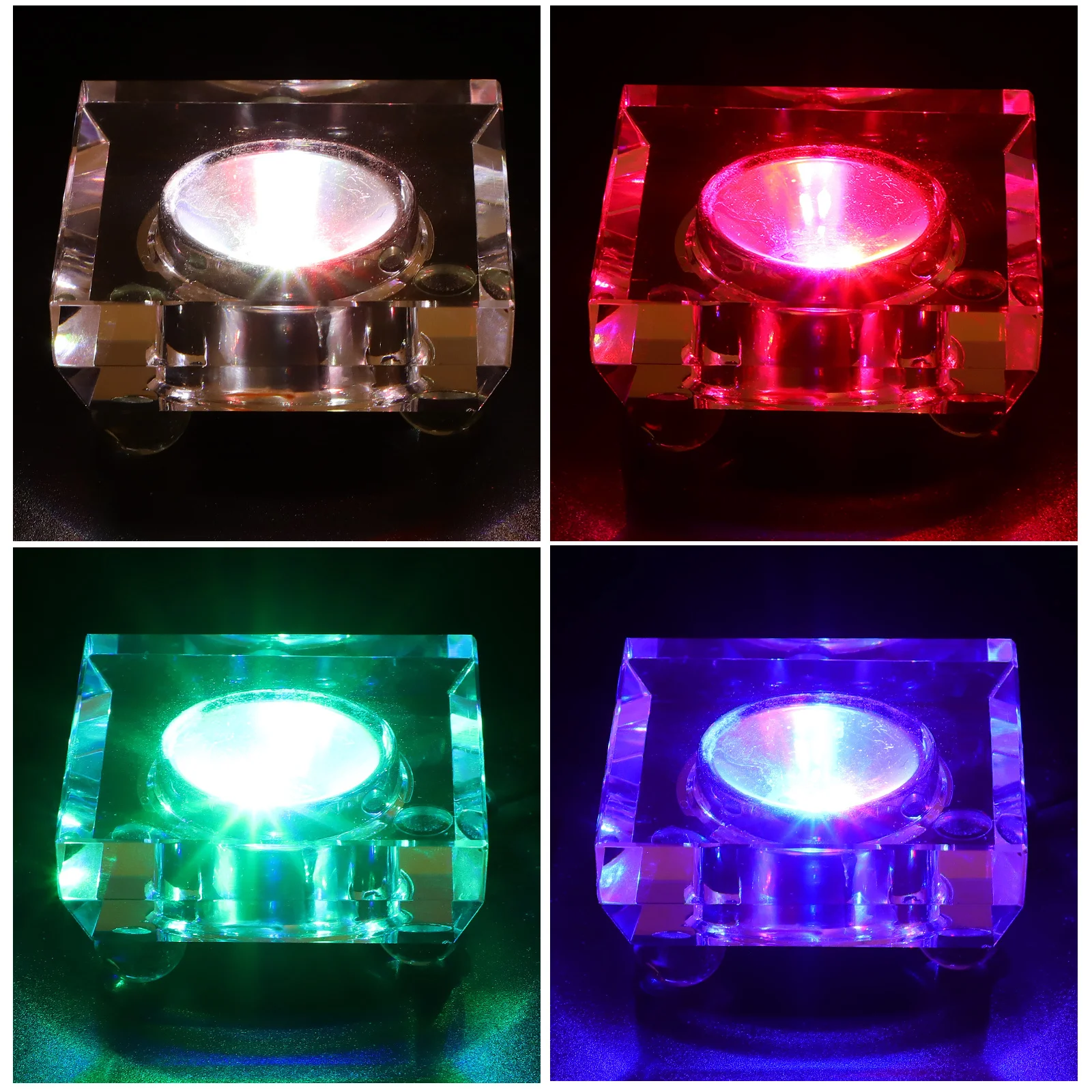 

LED Light Base Crystal Display Stand Square Glowing Rgb Illuminated for Crystal Ball Glass Art Resin Jewelry Home Decor