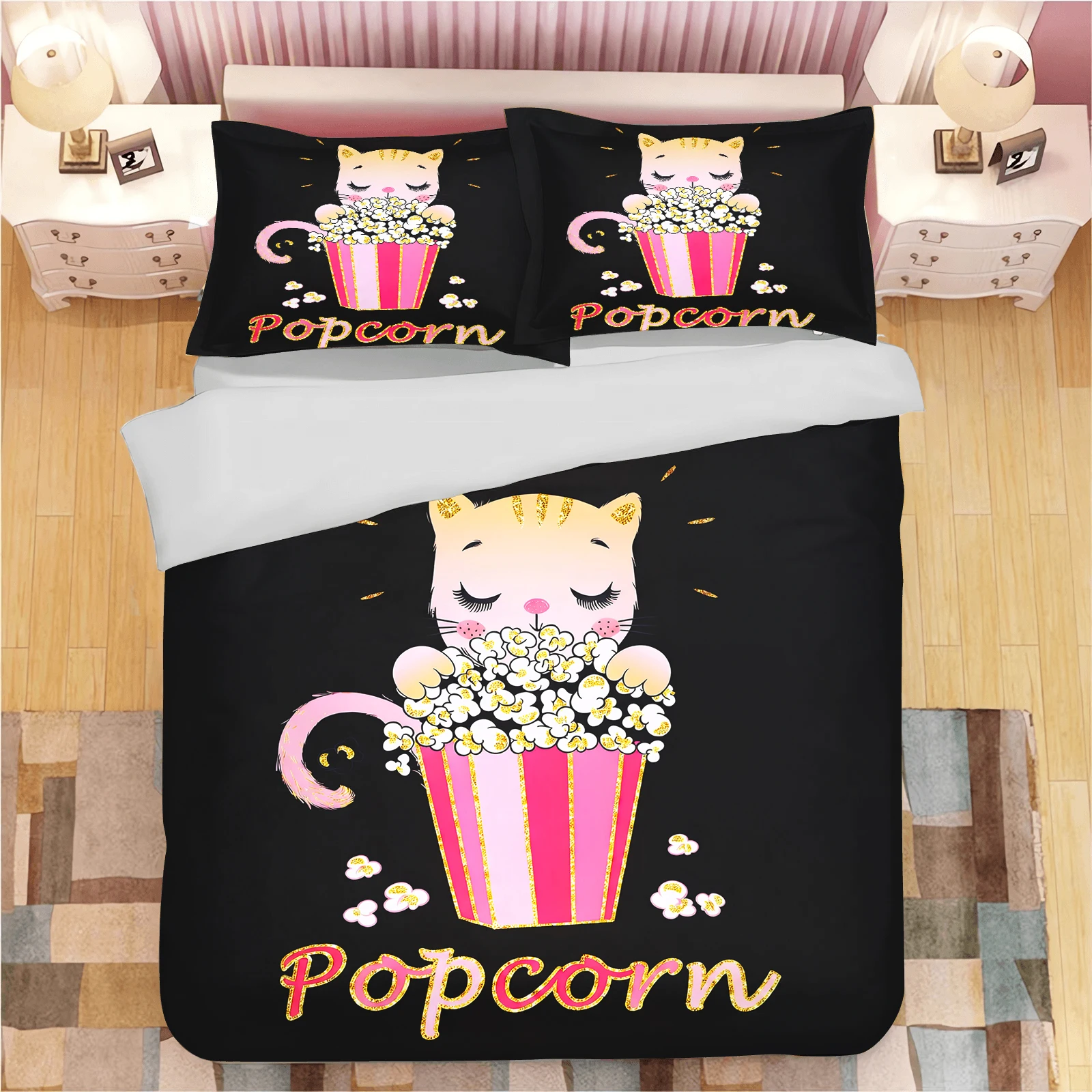 popcorn-duvet-cover-movie-theater-food-bedding-set-microfiber-cinema-poster-comforter-cover-twin-full-for-kids-teens-room-decor