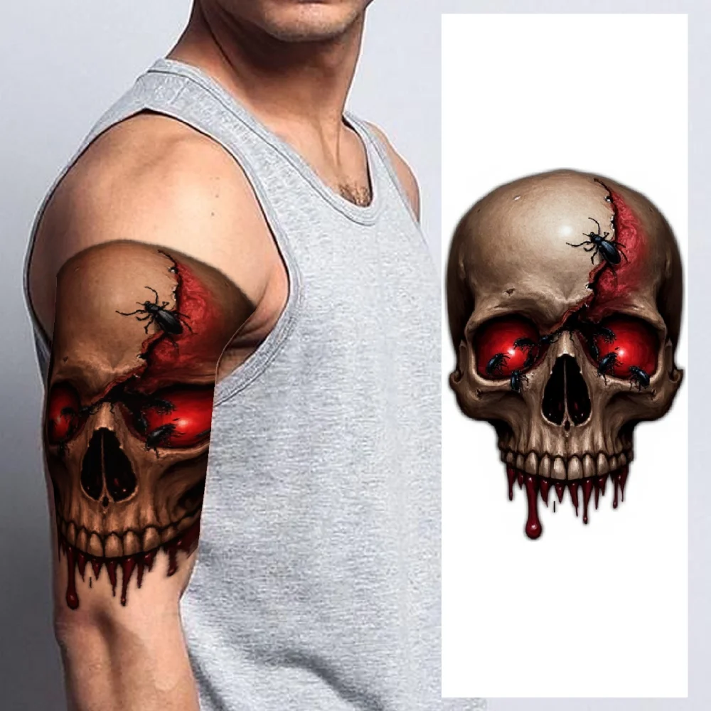 3 stuks tijdelijke tattoo insect kolibrie spin voor dijen armen mannen