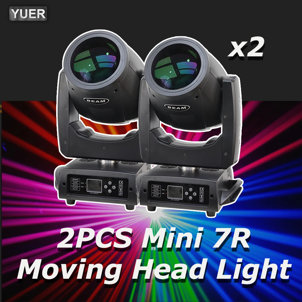 2Pcs/lot Mini Beam 230W 7R Moving Head Light Professional Stage Beam Lighting for Show Disco Dj Club Light Nightclub DMX Control