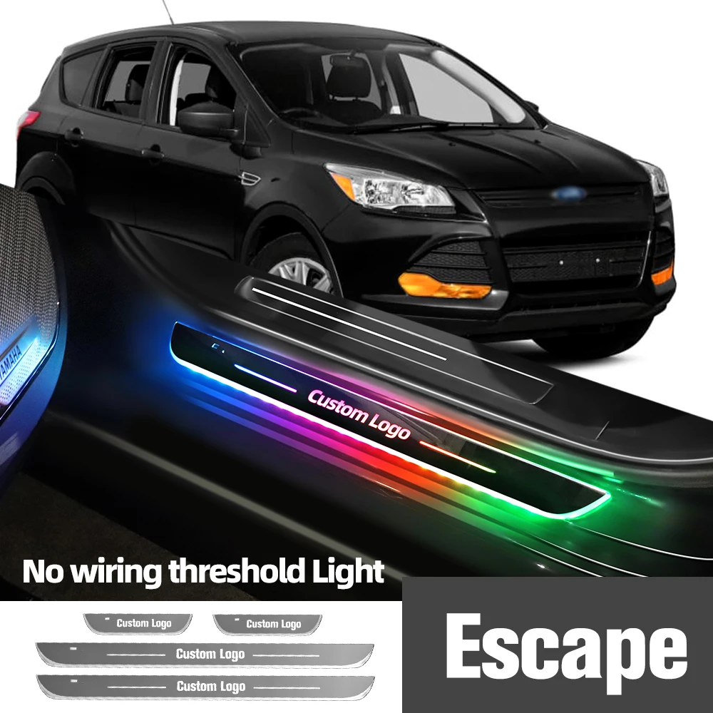 

Для Ford Escape 2001-2023, 2015, 2018, 2019, 2021, автомобильная лампа с индивидуальным логотипом, фотоаксессуары с порогом