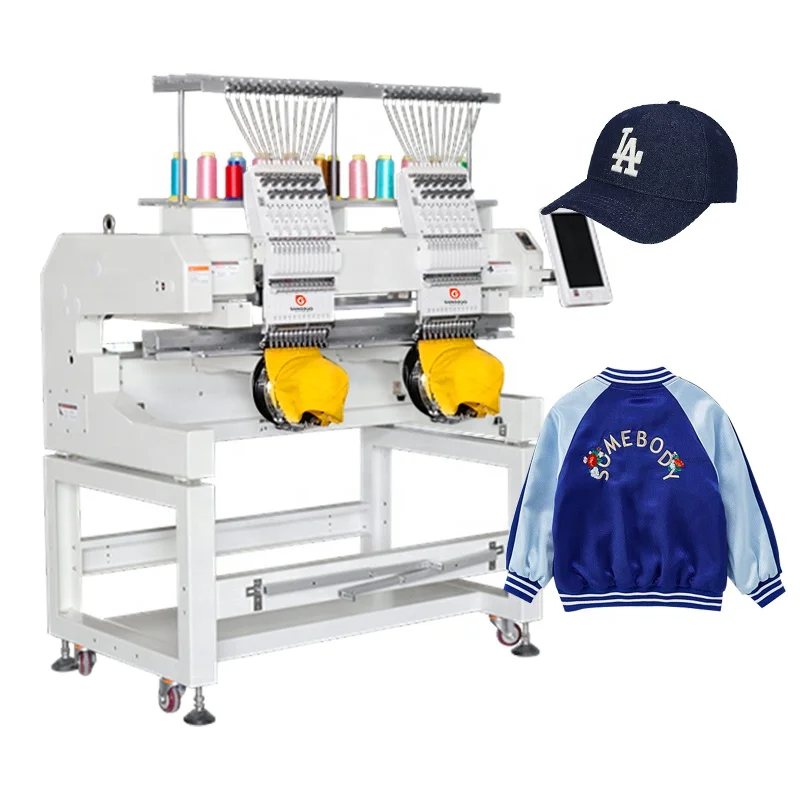 Промышленная Maquina De Bordar Bordadora De 2cabeza 2 Cabezales Cab 15 Hilos Alfa En USA
