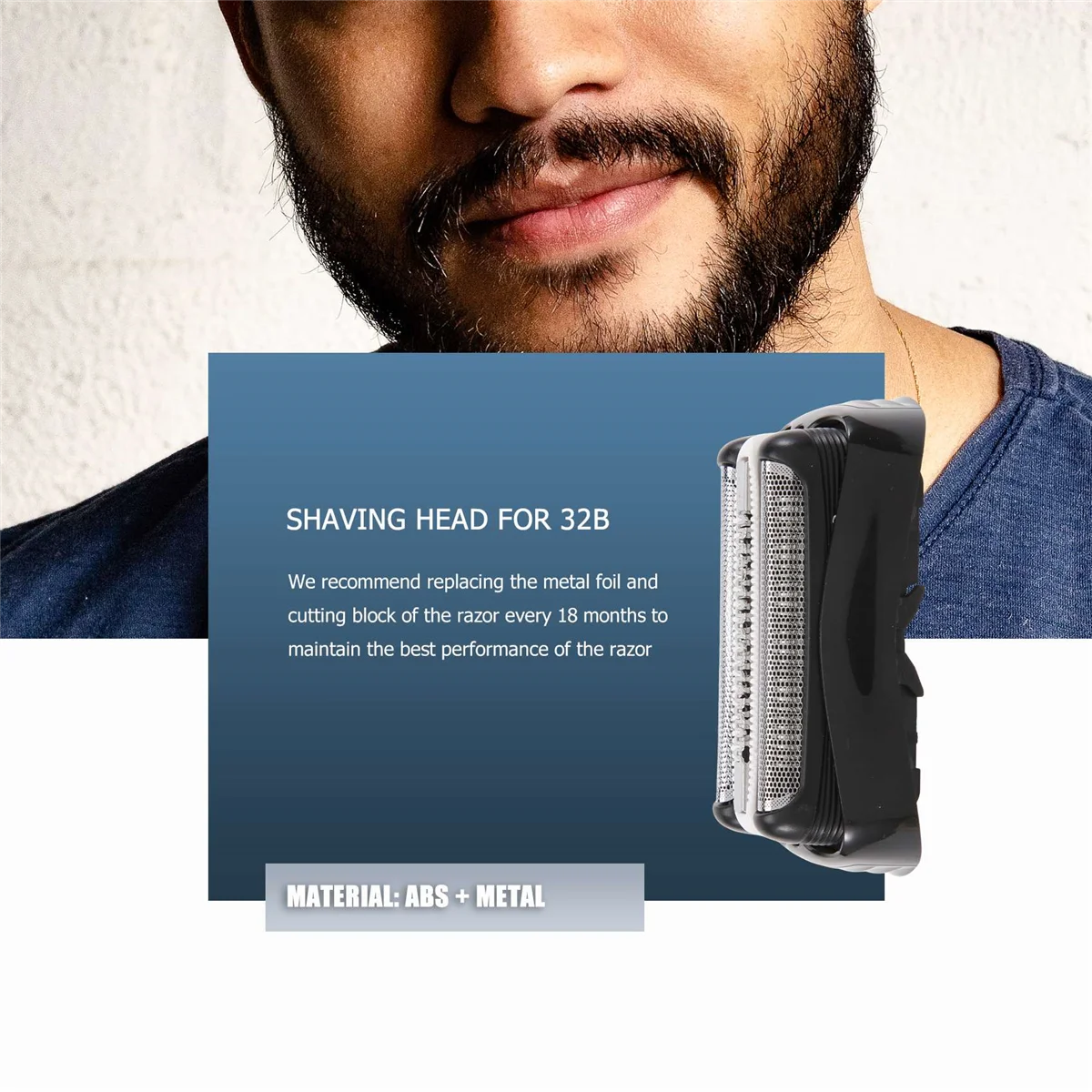 Cabeça de Barbear Substituição para Braun Série 32B, Cortador 301S 310S 320S 330S