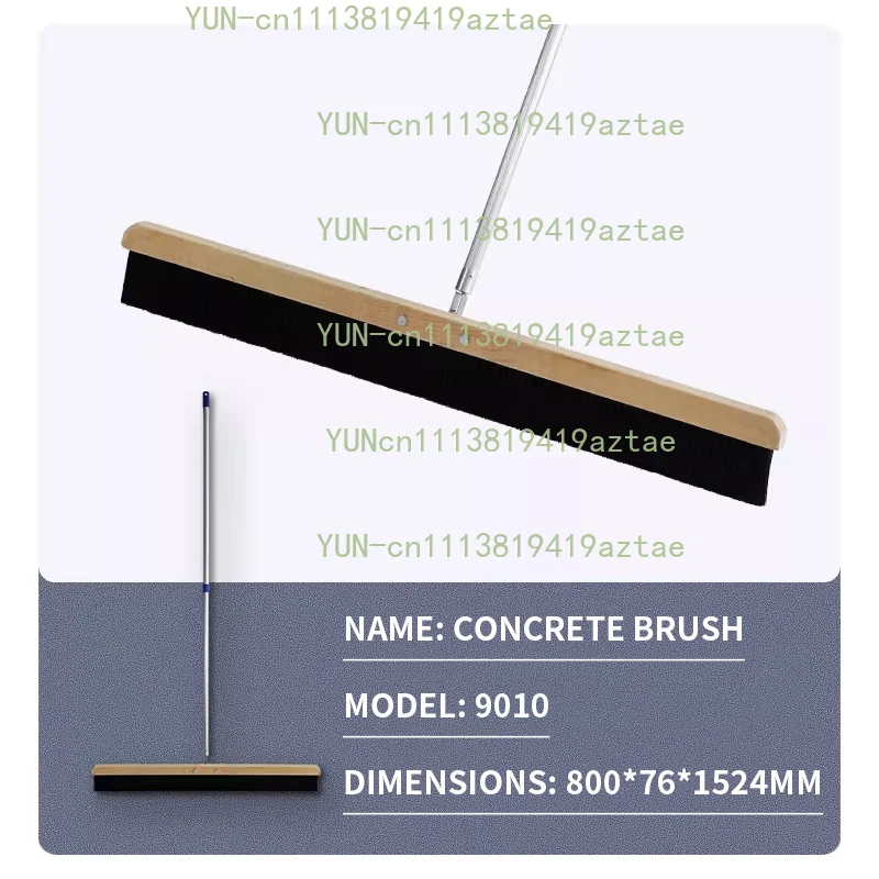 Concrete Texturing Brush / Finishing and Cleaning Broom with Telescopic Handle / For Applying Anti-Slip Textures to Road Surface