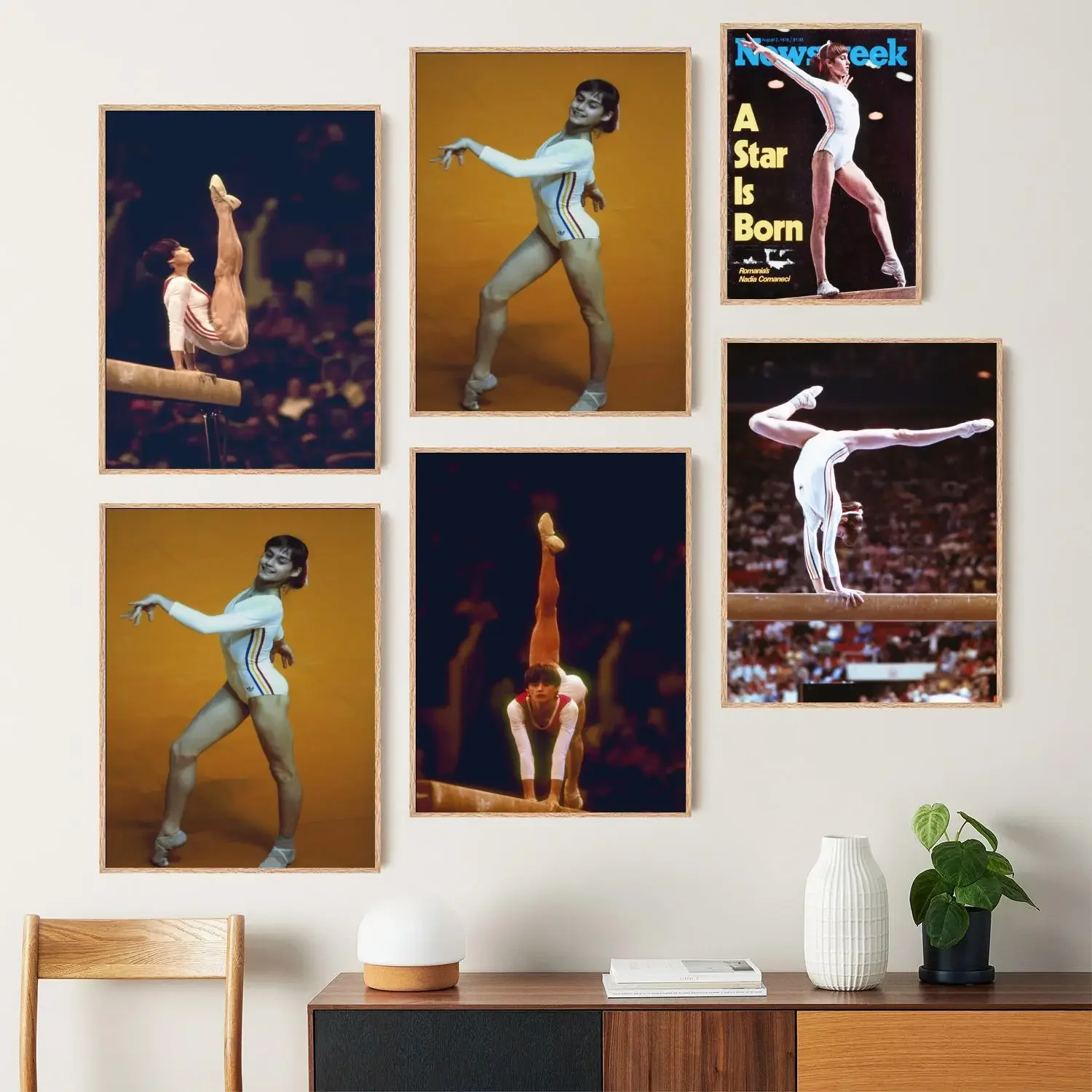 nadia comaneci Canvas Art Poster, Wall Art Picture Print, Modern Family Bedroom Decor Posters