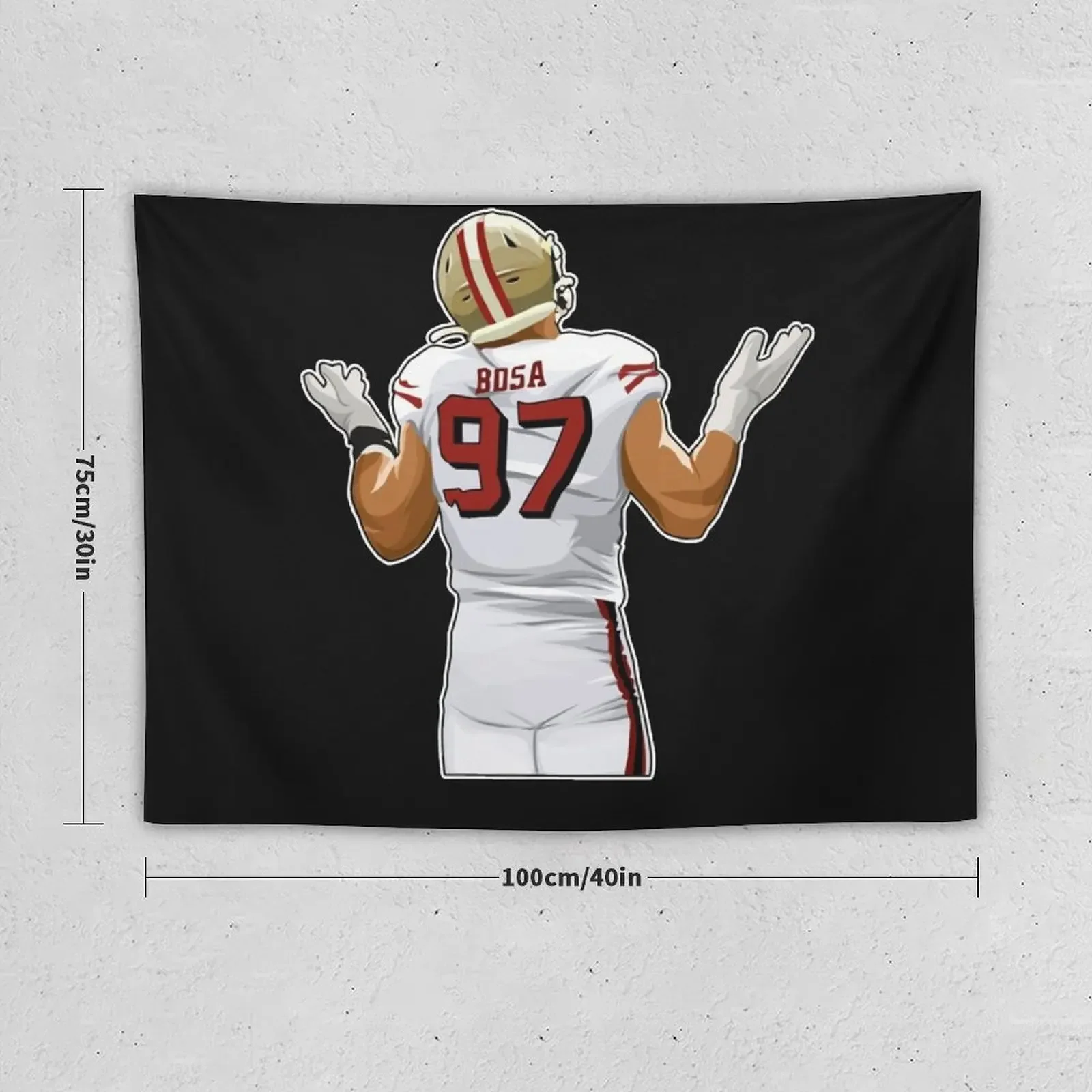 Nick Bosa After Sacking Tapestry Home Decorations House Decor Outdoor Decor Home Decor Aesthetic Tapestry