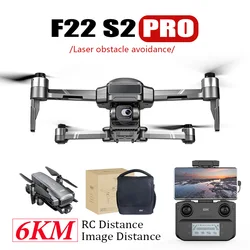 Profesjonalny dron F22 S2 PRO HD z podwójną kamerą Laserowe unikanie przeszkód GPS Składany 2-osiowy gimbal Zabawka sterująca samolotem lotniczym