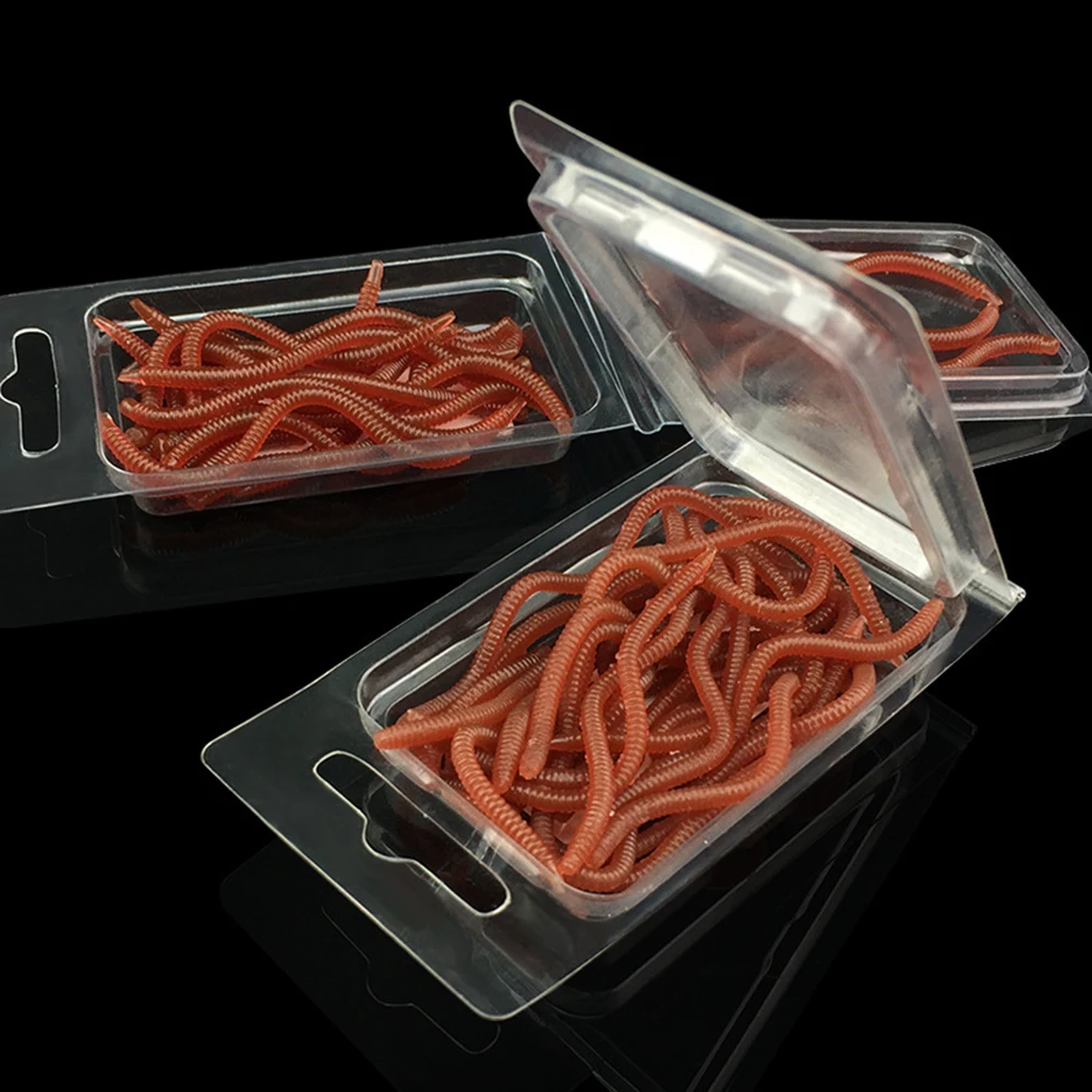 20pcs Earthworm Fishing Lure Kit 8cm 10cm Artificial Earthworm Soft Bait Simulation Fake Bait Fishing Tools image 4
