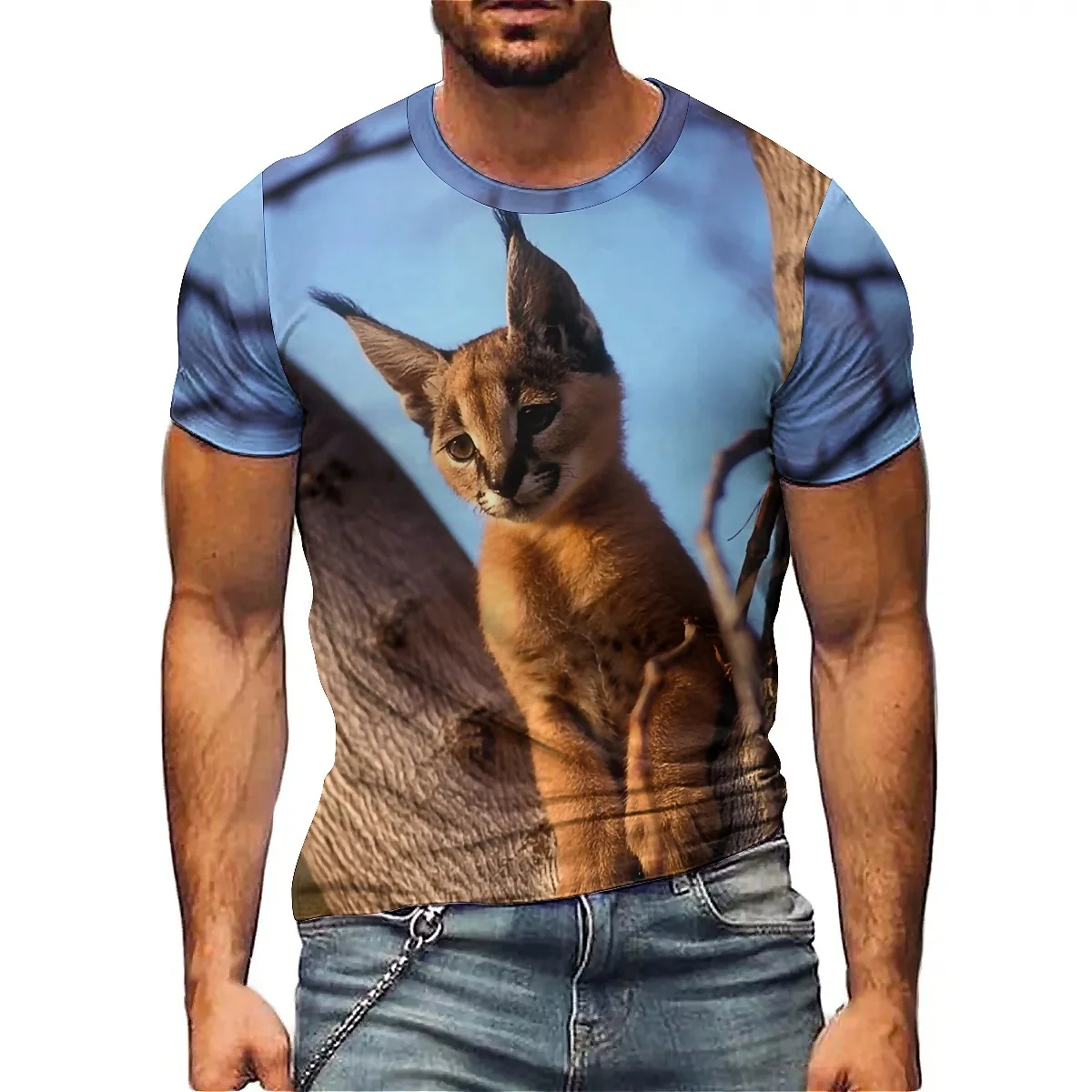 soft and comfortable, men and women's printed short-sleeved full-body printed T-shirts for workers tops