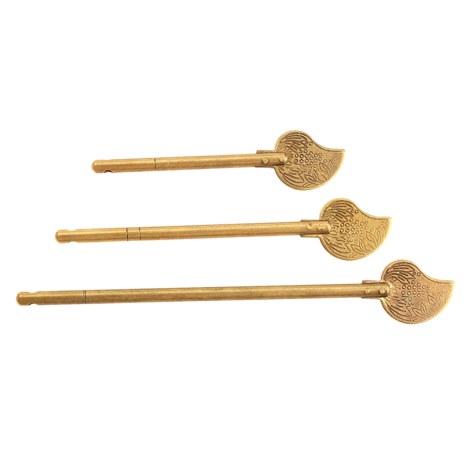 

1PC Brass Straight Lock Bolt Chinese Furniture Hardware Brass Locking Closure Pin Cabinet Door Trunk Box Latch