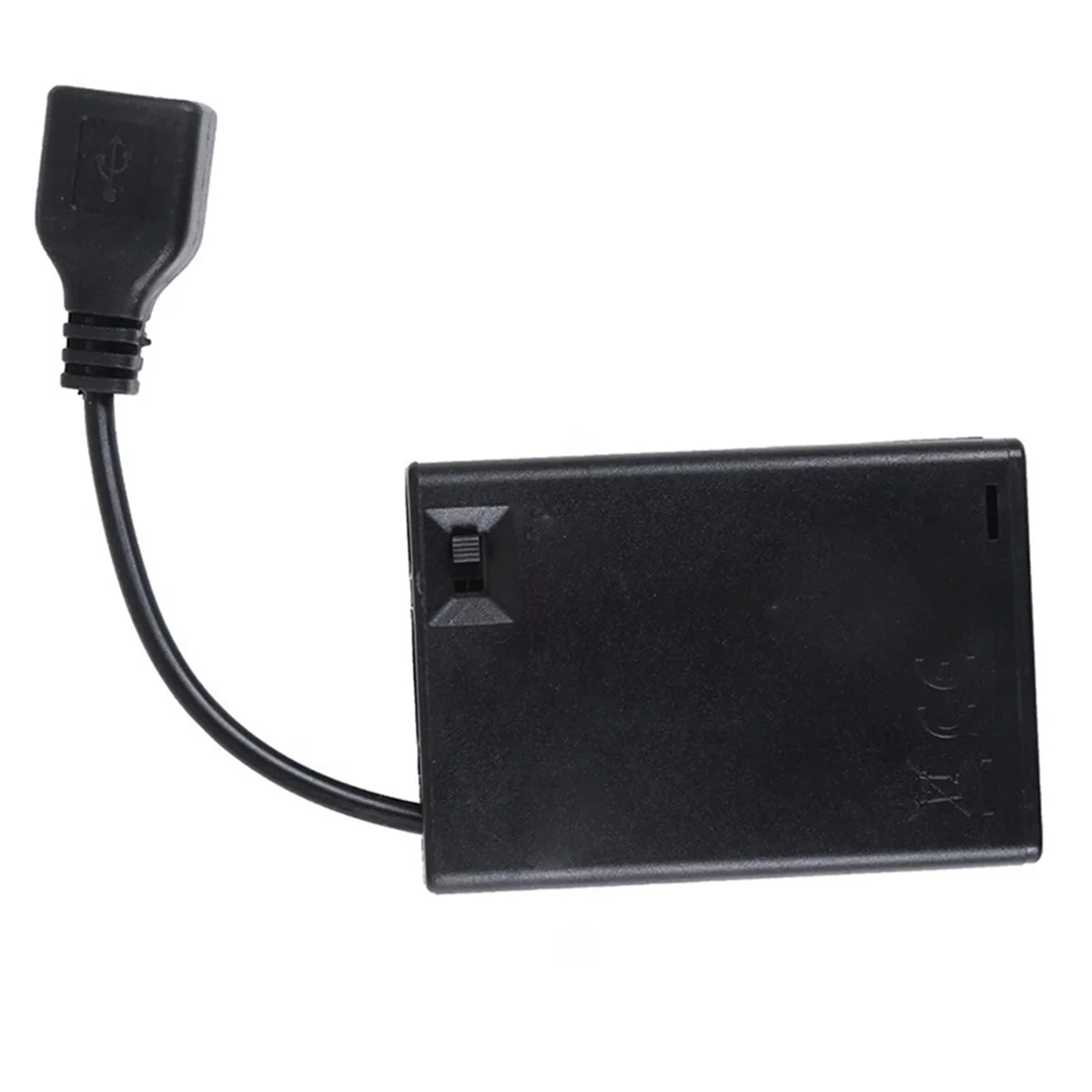 Funda de batería 3XAA con cubierta e interruptor conectado al conector hembra USB, soporte de batería de enchufe hembra USB