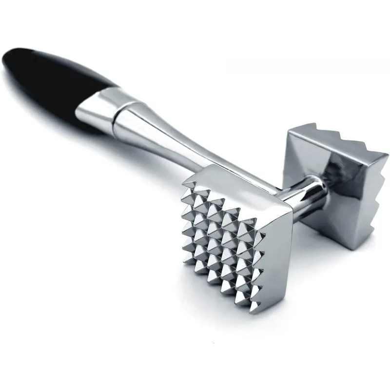 8.8in Meat Pounder Mallet Comfort Rubber Handle Dual Nails Meat Tenderizer Kitchen Tool