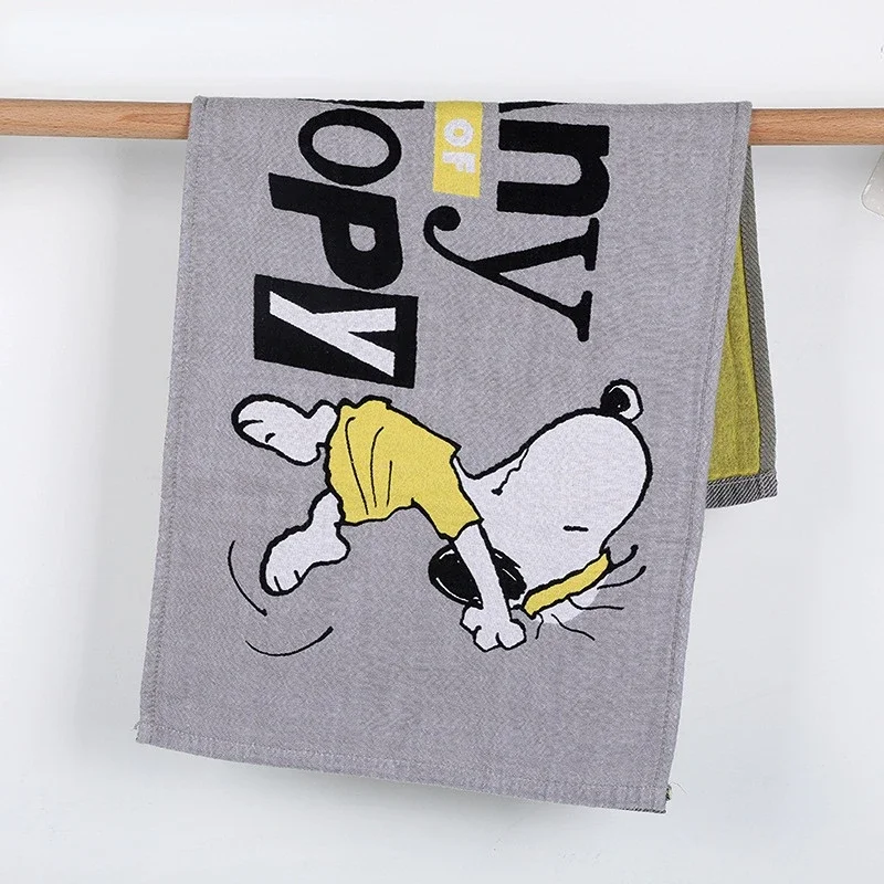 Snoopy Towel Cute Cartoon Cotton Wash Face Household Absorbent Face Towel Girl Heart Children Soft Wash Face Towel Creative Tide