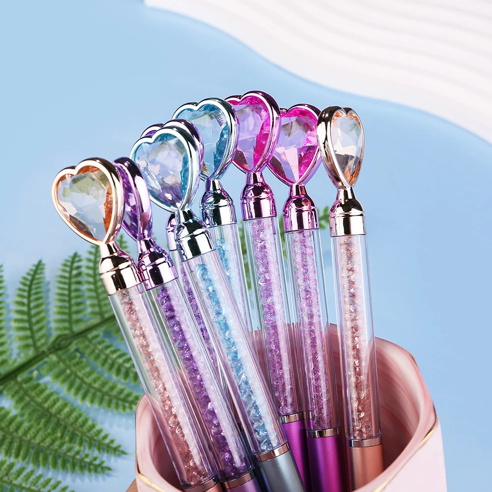 

10 Pcs Writing Pens Colorful Crystal Quicksand Unique Office Creative Ballpoint Multicoloured Colored Ergonomic Student