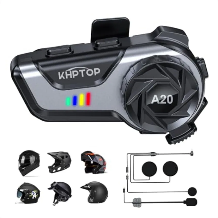 

Motorcycle Helmet Speakers Helmet Bluetooth Headset CVCDSP Noise Reduction Soft Hard Mic 1000mAh Automatic Answer Call Music Co