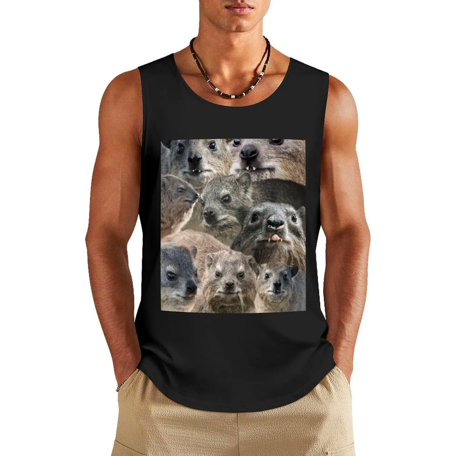 

A LOT of Rock Hyrax here Tank Top cotton t-shirts man summer