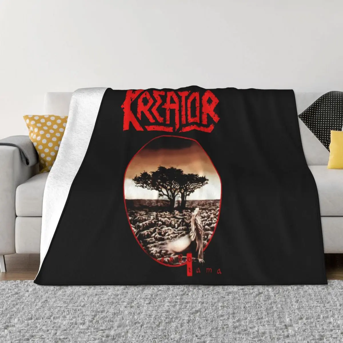 Kreator Endorama Thrash Metal Band Sepultura Sodom To Humour Brand Animal Harajuku Selling Throw Blanket