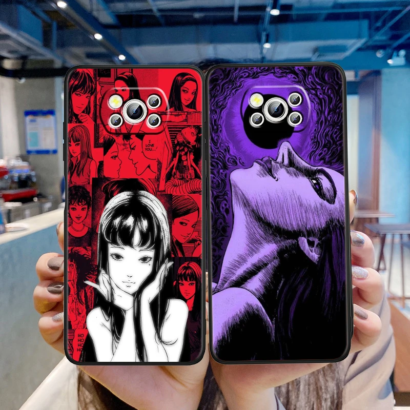 Popular Anime Tomie Kawakami For Xiaomi Mi Poco F5 F4 F3 X6 X5 X4 X3 M6 M5 M5S M4 M3 C65 Pro GT NFC 5G Black Soft Phone Case