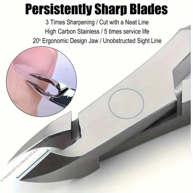 

Stainless Steel Nail Clipper Set - Professional Manicure & Pedicure Kit with Cuticle Scissors Nipper & Trimmer Durable Gift