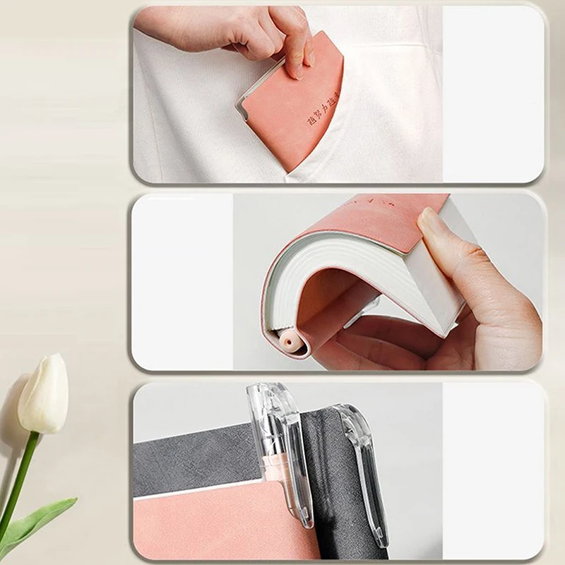 Mini Notebook High Quality Grid Page To Do List Diary Weekly Planner PU Leather Portable Agenda Book Students