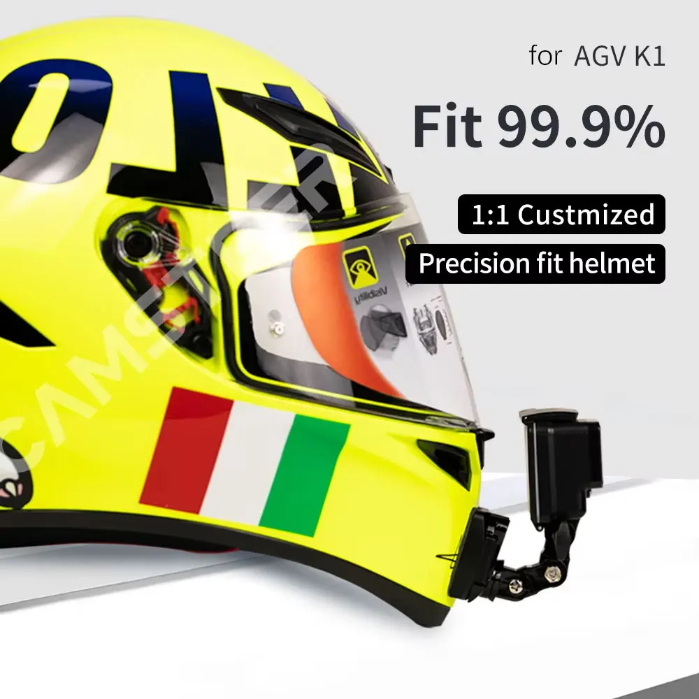 for AGV K1 K1s Helmet Custom Aluminium Chin Mount for GoPro Hero 12 11 10 9 Insta360 X4 X3 Ace pro DJI Action 5Pro 4 3 Camera