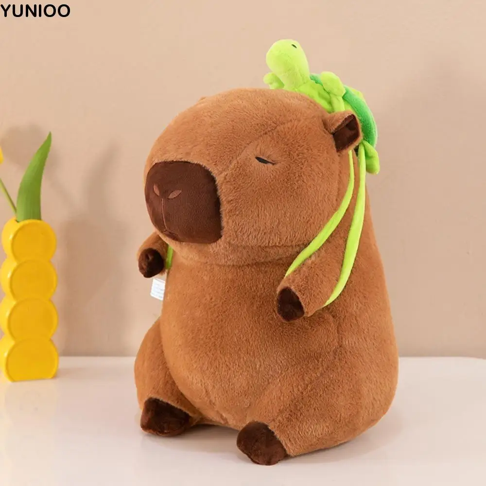 Lustige weiche Capybara-Plüschtierpuppe, gefüllte Schildkröte, Simulation Capybara-Spielzeug, rotes Herz, Toast, gefüllte Capybara-Puppe, Kindertag