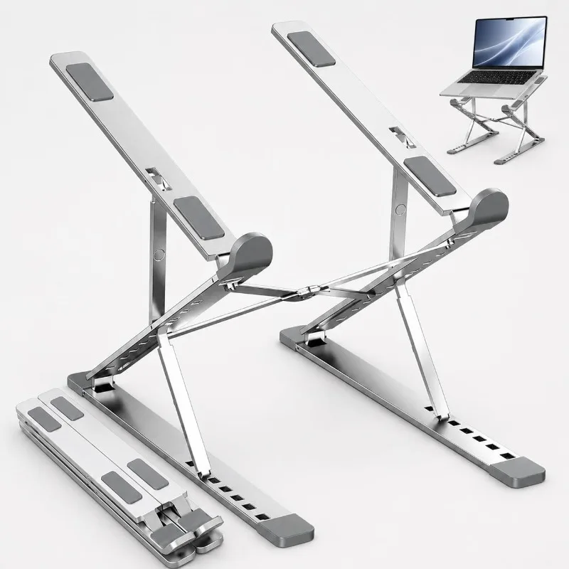 Aluminum Alloy Computer Bracket Notebook Double-layer Bracket Folding Portable Business Lifting Heat Dissipation HeighteningBase
