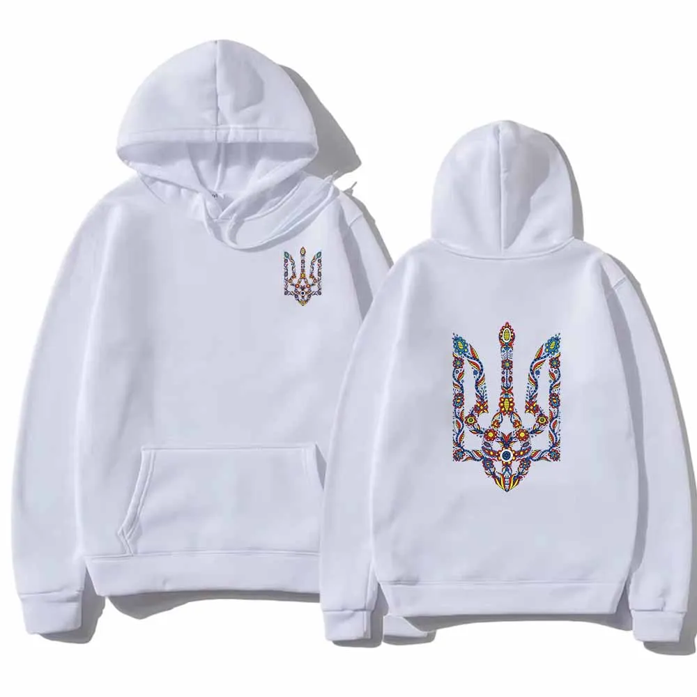 Ukrainian Flag Ukraine Trident Printed Hoodie Fashion Streetwear Pullover Hooded Graphic Sportwear Casual Sweatshirts Tops