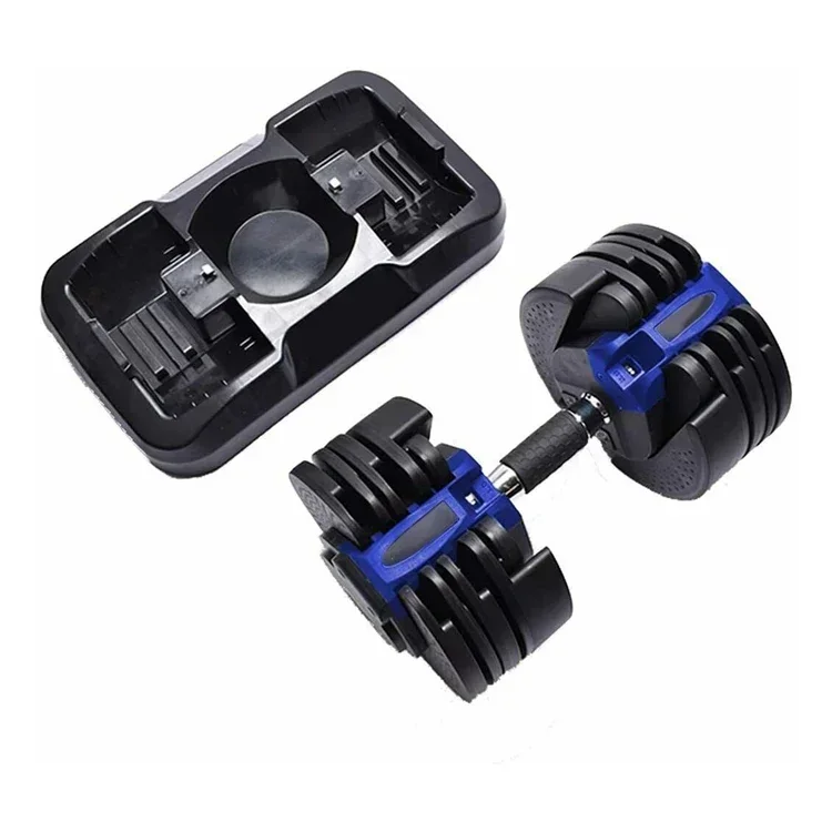 20KG Adjustable Gym Free Weight Fitness Rubber-Covered Dumbbells Iron And Steel Material Selective 3KG And 5LB Weight Lifting