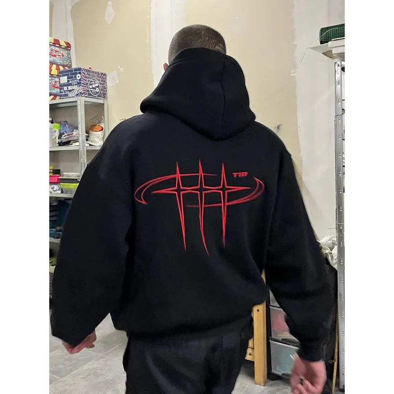 

American Retro Trend Hip Hop Street Faion Casual Print PU Women's Long Sve Faion Set for Middle-Aged Women