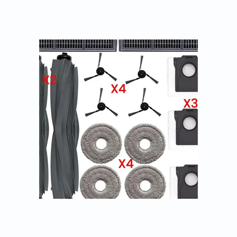 -A65I مجموعة ملحقات بديلة لـ Mova P50 Pro Ultra / P10 Pro Ultra أجزاء المكنسة الكهربائية فرشاة جانبية رئيسية فلتر Hepa