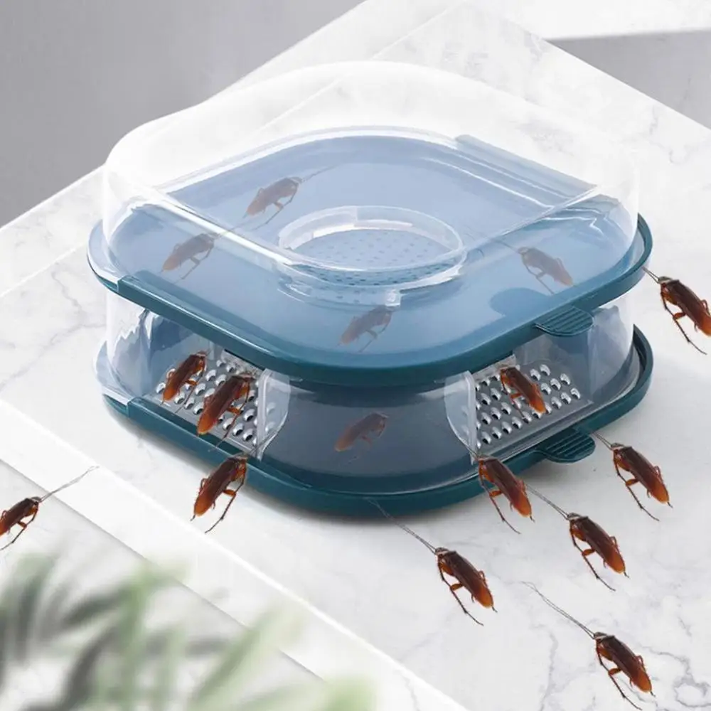 Safe 1pcs Automatic for Bathroom,Kitchen Efficient Drop-proof Bug Remover Cockroach Trap Cockroaches Killer Bugs Trap Box