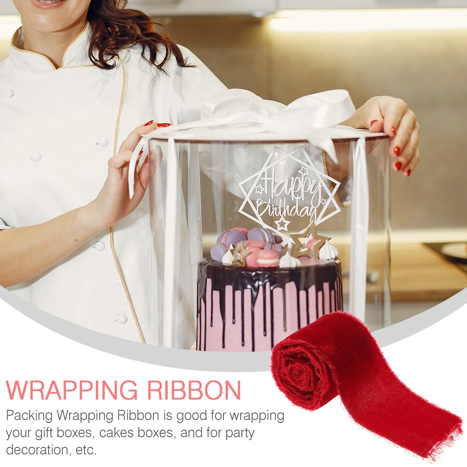 

3pcs Premium Craft Wrapping Wedding Party Decoration Diy Gift Box Wrapping Ribbon High Density Multifunctional Festival Holiday