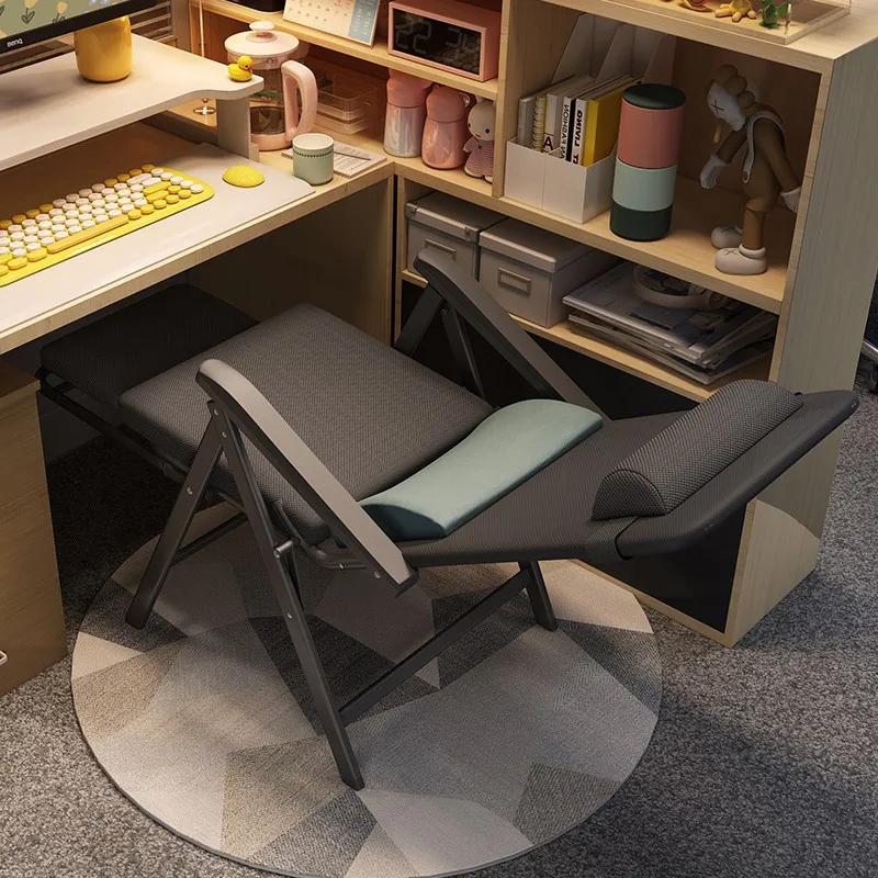 Folding recliner, office lunch break, siesta, sitting dual-purpose sleep, reliable back dormitory