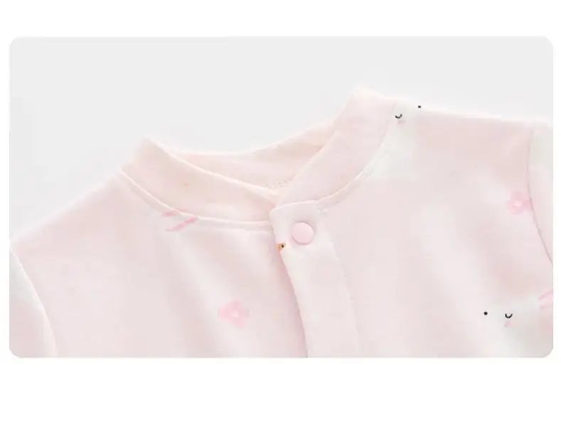 Langarm-Overall für Babys, reine Baumwolle, Pyjama für Neugeborene, Babykleidung für Mädchen, Fußbedeckungsanzug, Frühling und Sommer – Detail 5