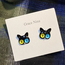 Kiss Jewelry Cute Goth Monster Eyes Piercing Stud Earrings Women New Korean Fashion Y2K Sweet Different Car Eyes Earring Brincos