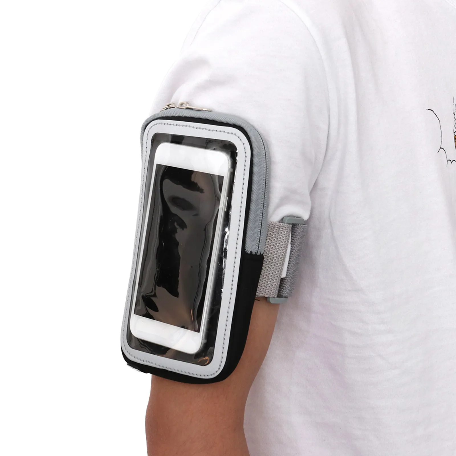 Sports Arm Bag Black Waterproof Lightweight Dacron Adjustable Running Armband Outdoor Phone Keys Money Earphone Holder for 6