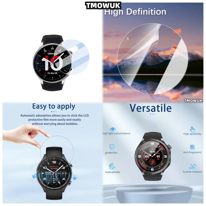 

For Oneplus Watch 2R, Superior 9H Glass Protector, HD Clear, Guards From Scratches