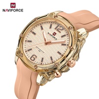 NAVIFORCE Women Watch Silicone Quartz Watches for Women Clock Valentine's Day Ladies Clock Reloj Mujer Give for girlfriend gift