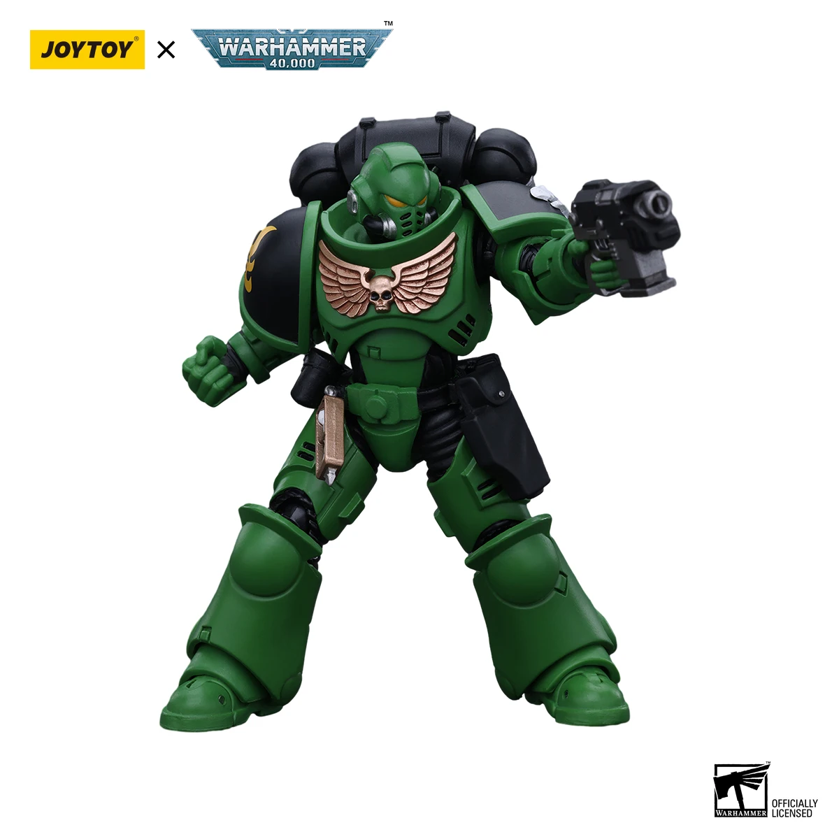JOYTOY Warhammer 40,000 1/18 figurki Salamanders Intercessors Brother Haecule Anime Model wojskowy