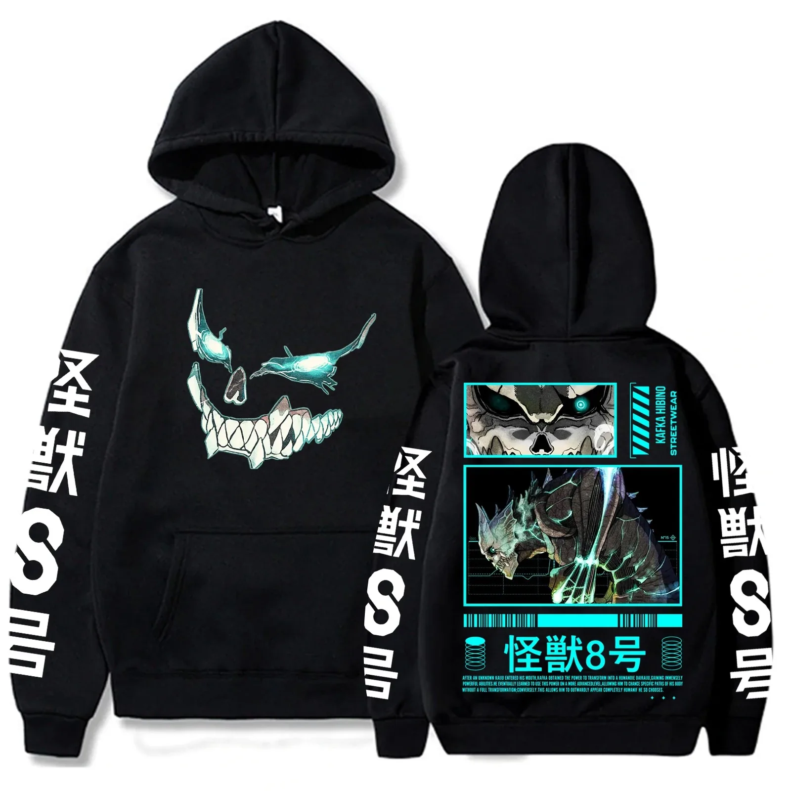 Winter New Hoodies Rapper Anime Kaiju No 8 Kafka Hibino KAIJU NUMBER EIGHT Hoodie Harajuku Hip Hop Pullover Tops Sweatshirt Gift