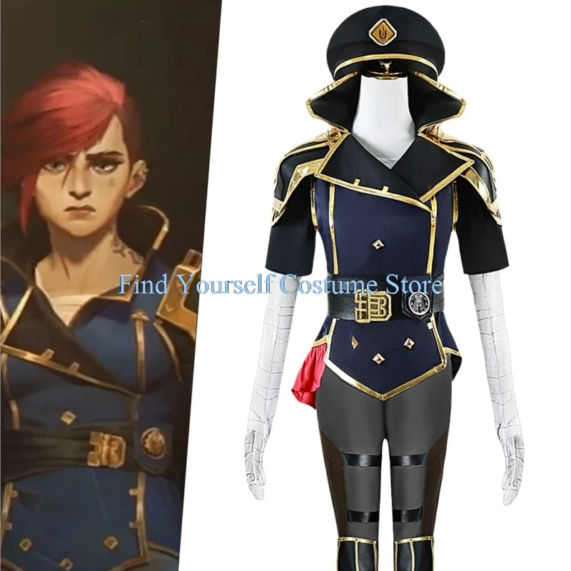 Game LOL Arcane Seizoen 2 Cosplay Caitlyn Kiramman VI Kostuum Uniform Past Halloween Party Carnaval Rollenspel Outfits Vrouwen