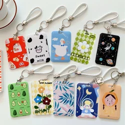 Credit Card Covers for Girls Women Animal Flower ID Card Holder Students Bus Card Case Lanyard Door Identity Badge Cards Cover