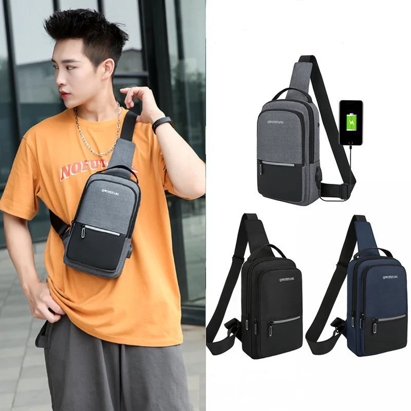 Charging JCHENSH USB Travel Men's Shoulder Bag Waterproof Oxford Male Chest Designers Large Capacity Cross Body s For Men