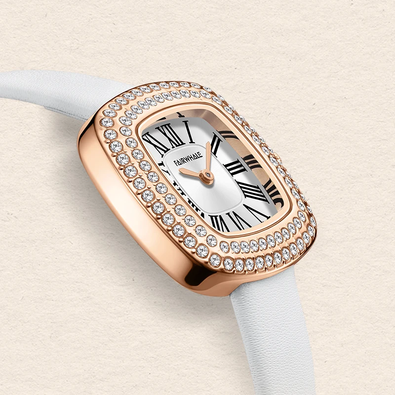 Mark Fairwhale marca FW-3530 orologio da donna tendenza moda luce lusso set di diamanti orologio al quarzo impermeabile retrò